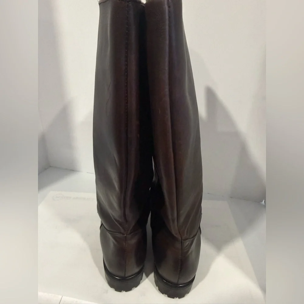 Lands' End coffee brown Leather Boots